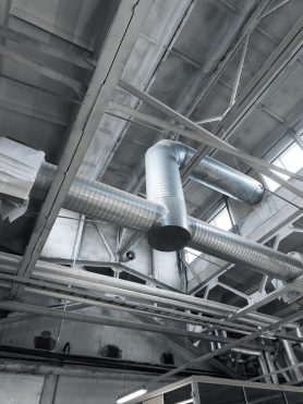 ventilation pipes at factory shop